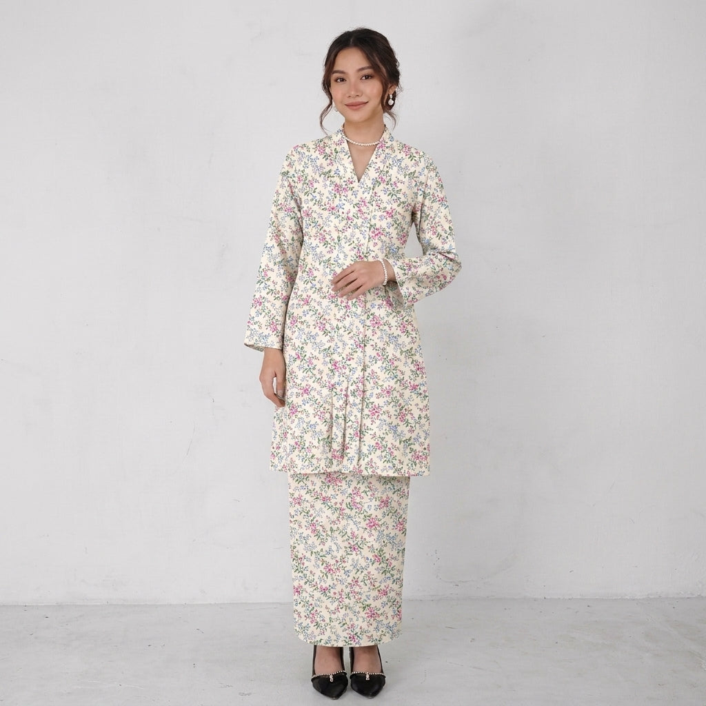PREMIUM SOFT FLORAL PRINTED KEBAYA