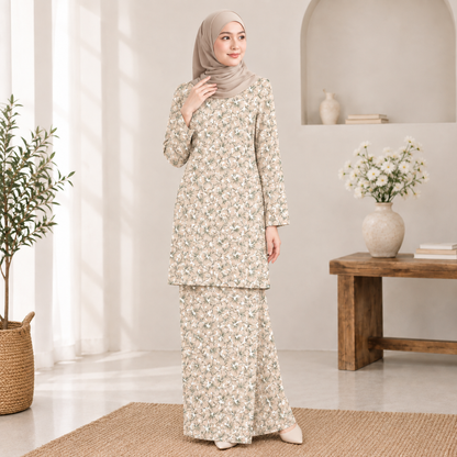 PREMIUM ELEGANT BLOOM PRINTED KURUNG