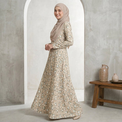 PREMIUM ELEGANT BLOOM PRINTED MUSLIMAH JUBAH