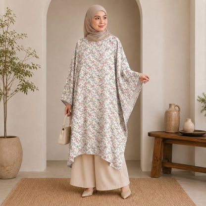 PREMIUM SOFT FLORAL PRINTED LONG KAFTAN