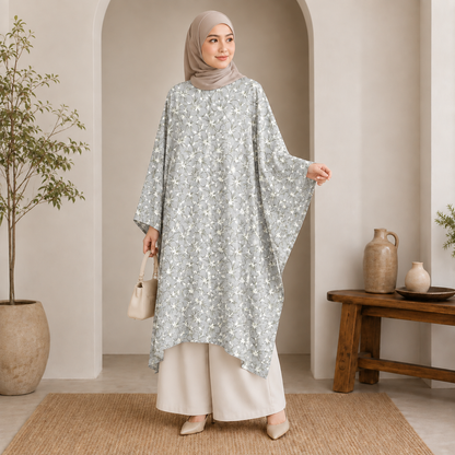 PREMIUM ELEGANT BLOOM PRINTED LONG KAFTAN