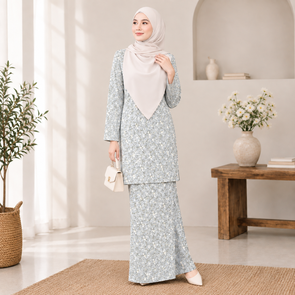 PREMIUM ELEGANT BLOOM PRINTED KURUNG