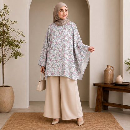 PREMIUM SOFT FLORAL PRINTED MINI KAFTAN