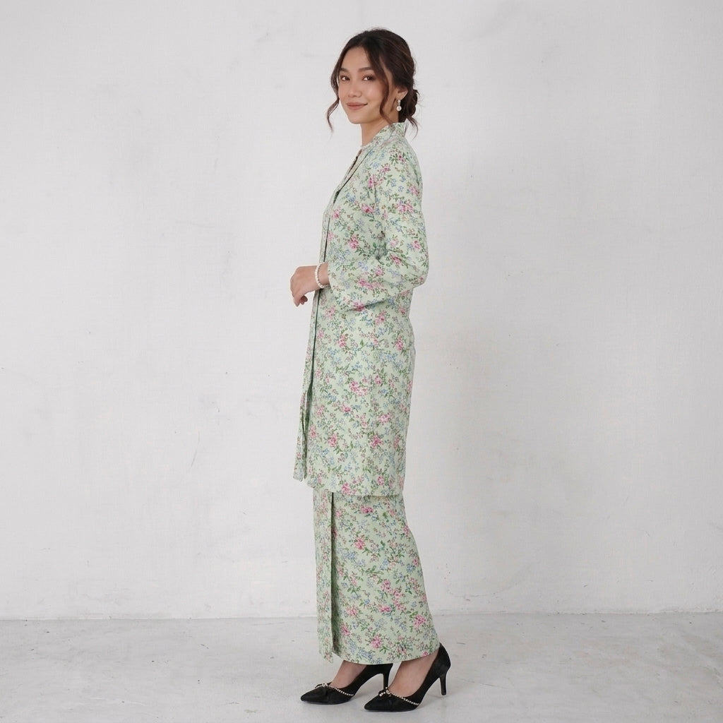 PREMIUM SOFT FLORAL PRINTED KEBAYA