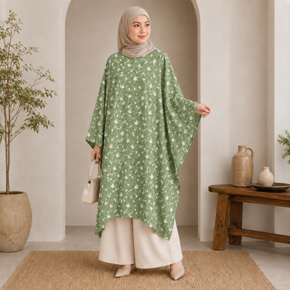 PREMIUM ELEGANT BLOOM PRINTED LONG KAFTAN