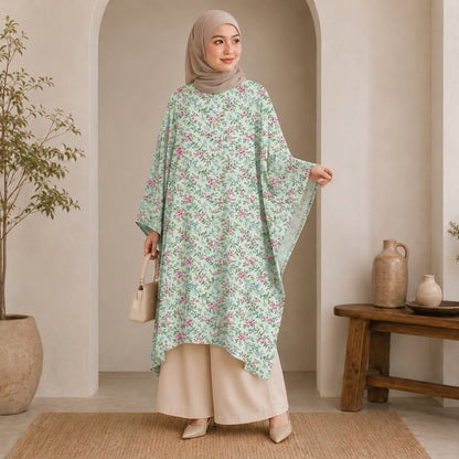 PREMIUM SOFT FLORAL PRINTED LONG KAFTAN