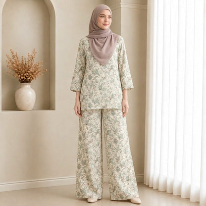PREMIUM DELICATE FLORAL PRINTED 2-PIECE SET