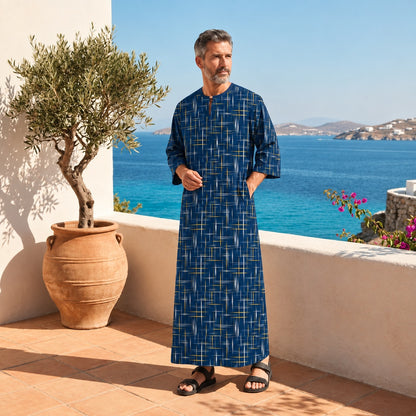 PREMIUM MODERN MINIMALIST LINE ROUND NECK MUSLIM JUBAH