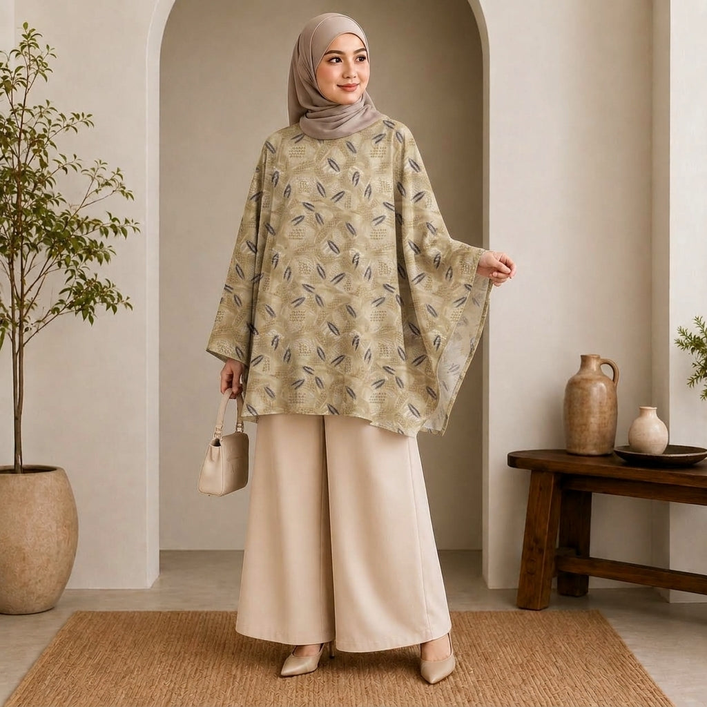 PREMIUM EXCLUSIVE LEAF PRINTED MINI KAFTAN