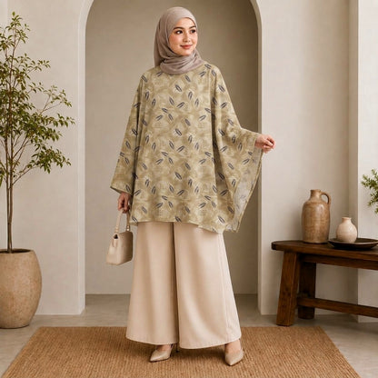 PREMIUM EXCLUSIVE LEAF PRINTED MINI KAFTAN