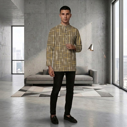 PREMIUM MODERN MINIMALIST LINE MUSLIM KURTA