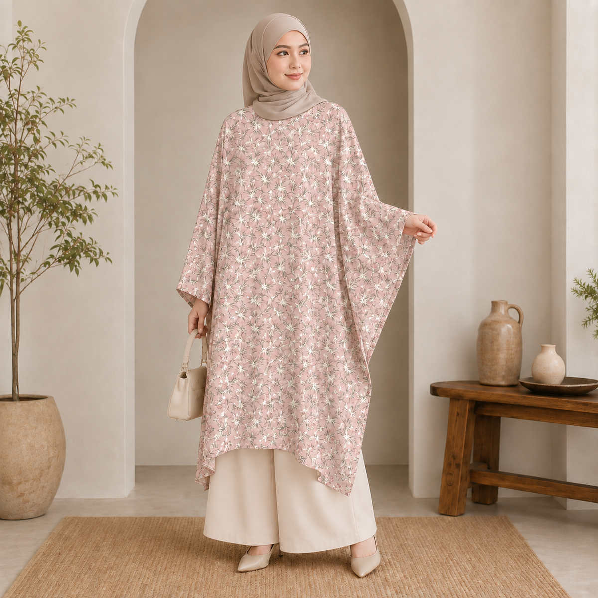 PREMIUM ELEGANT BLOOM PRINTED LONG KAFTAN