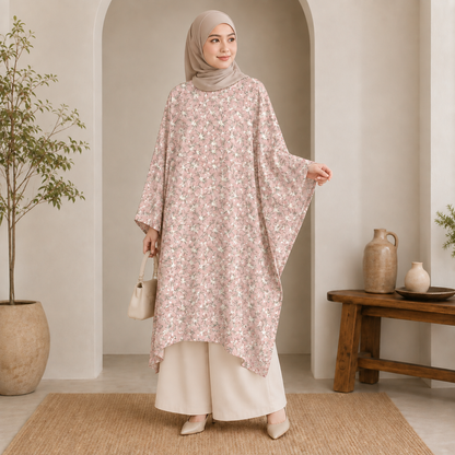 PREMIUM ELEGANT BLOOM PRINTED LONG KAFTAN