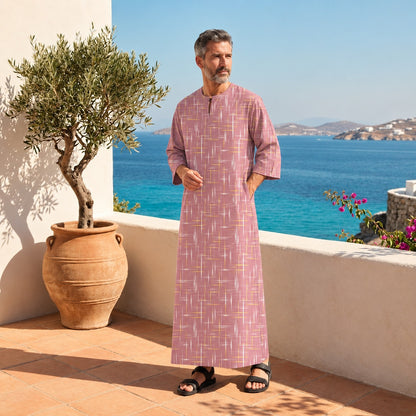 PREMIUM MODERN MINIMALIST LINE ROUND NECK MUSLIM JUBAH