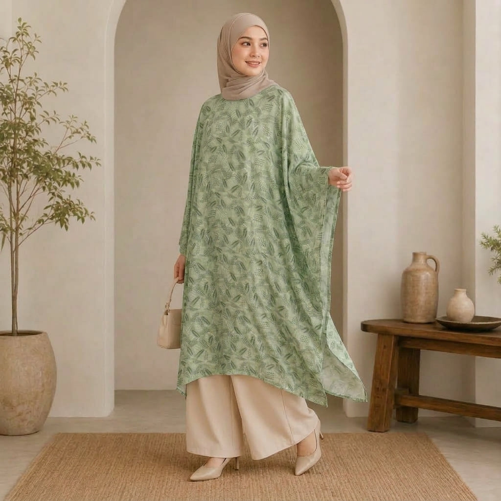 PREMIUM EXCLUSIVE LEAF PRINTED LONG KAFTAN