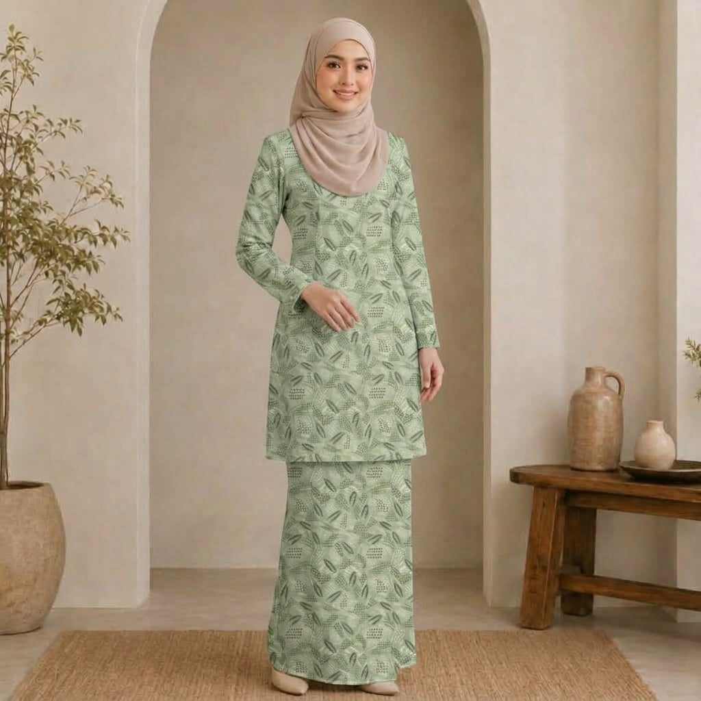 PREMIUM EXCLUSIVE LEAF PRINTED LONG KURUNG