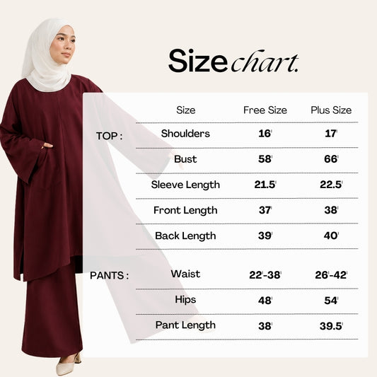 Set Camelia Loose Fit Long Sleeve Kaftan Dress with Wide Leg Pants
