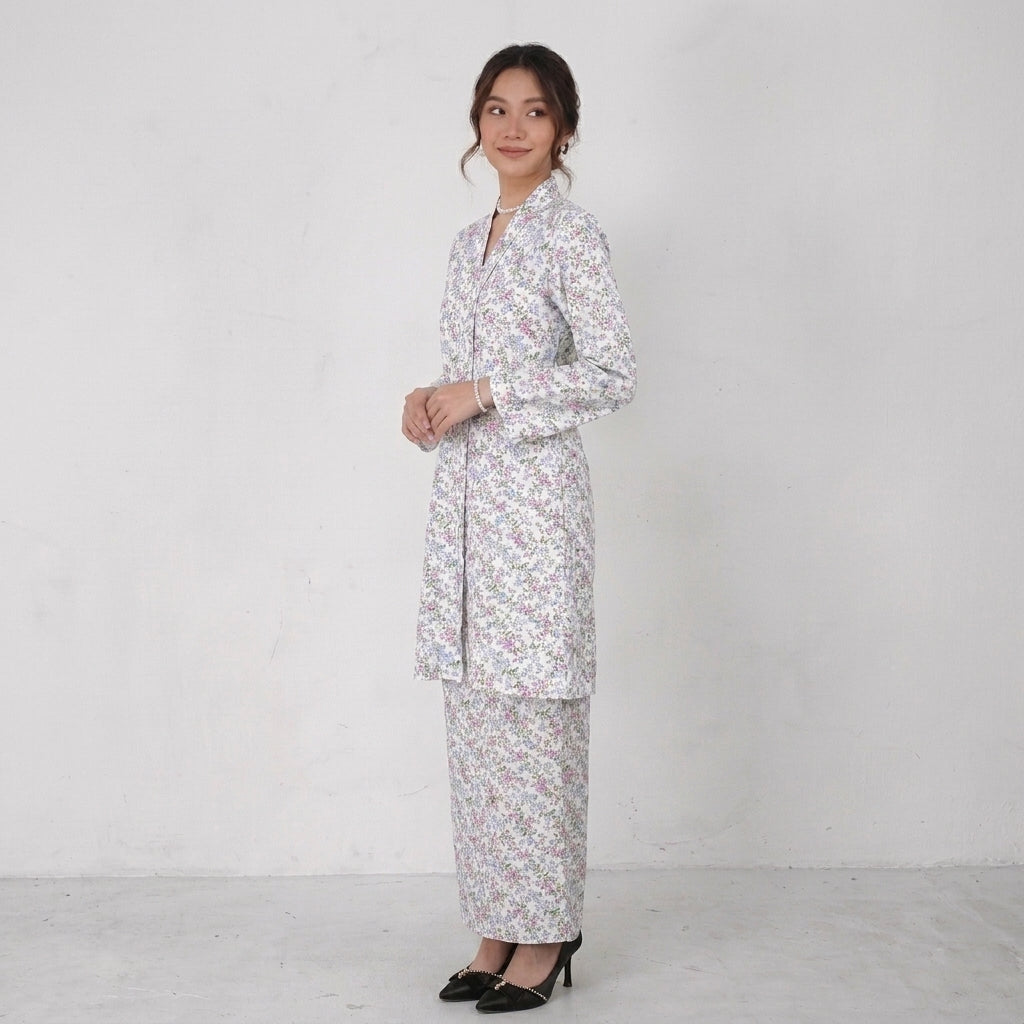 PREMIUM SOFT FLORAL PRINTED KEBAYA