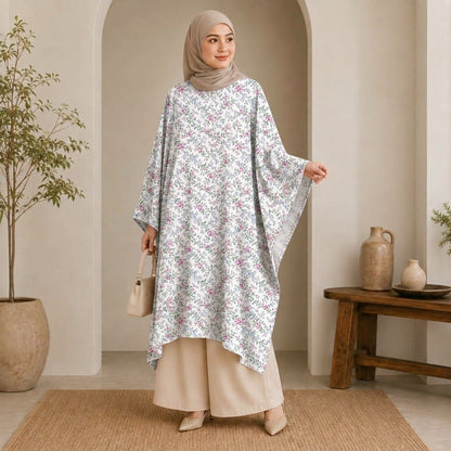 PREMIUM SOFT FLORAL PRINTED LONG KAFTAN