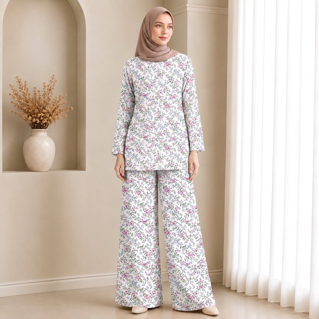 PREMIUM SOFT FLORAL PRINTED 2-PIECE SET