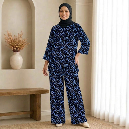 PREMIUM ABSTRACT SWIRL PRINTED 2-PIECE SET