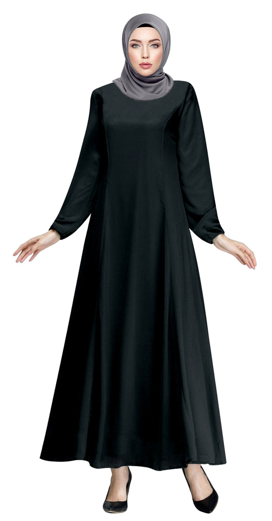 Gamis Abaya Flary Polos Tangan Kerut