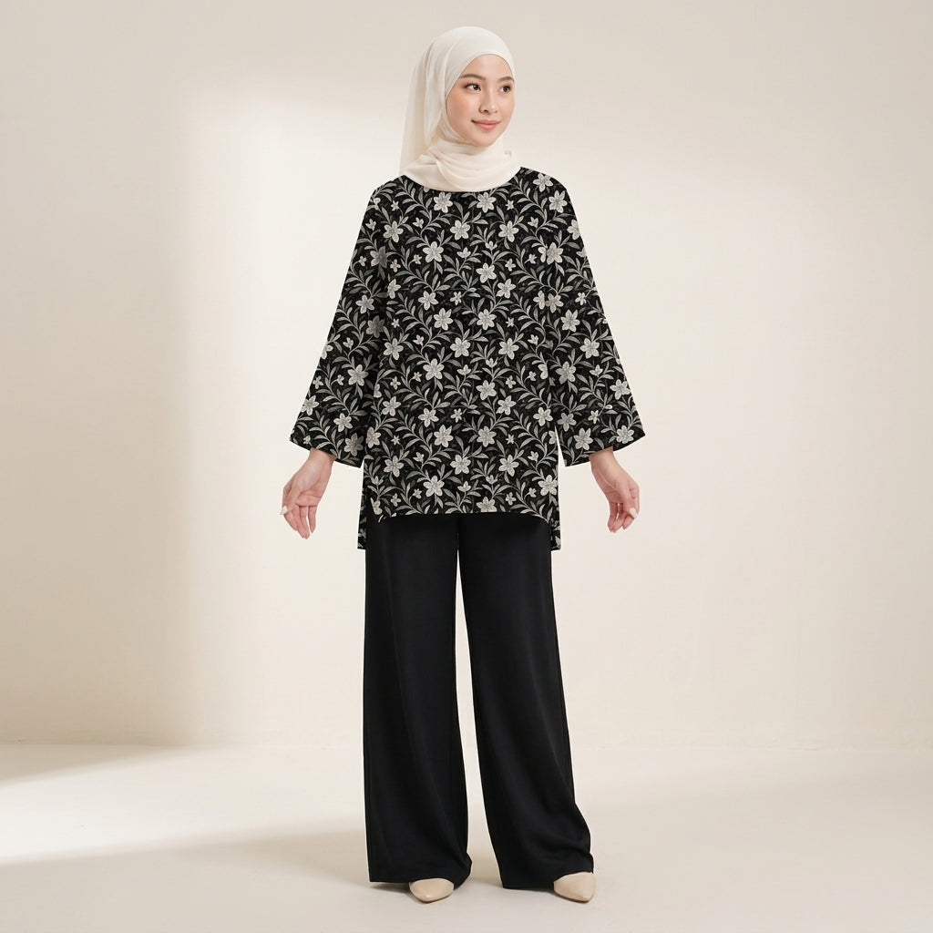 PREMIUM FLORAL PRINTED MINI BLOUSE