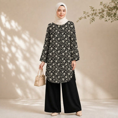 PREMIUM FLORAL PRINTED LONG BLOUSE