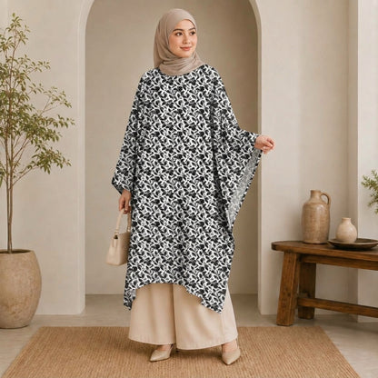PREMIUM BOTANICAL FLORAL & LEAF PRINTED LONG KAFTAN