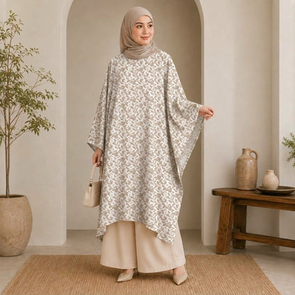PREMIUM BOTANICAL FLORAL & LEAF PRINTED LONG KAFTAN