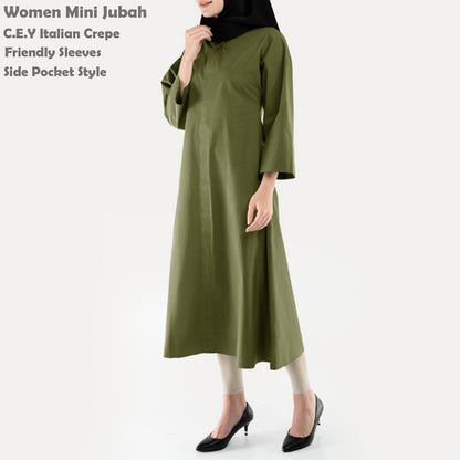 Gamis Abaya Polos 3/4, Gamis Pendek Polos Fashion Wanita