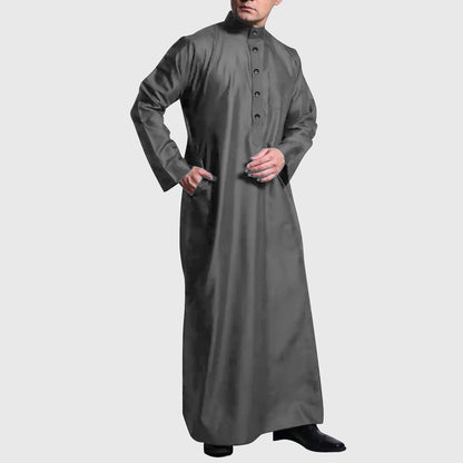 Jubah Men Polos Pocket Style Kancing