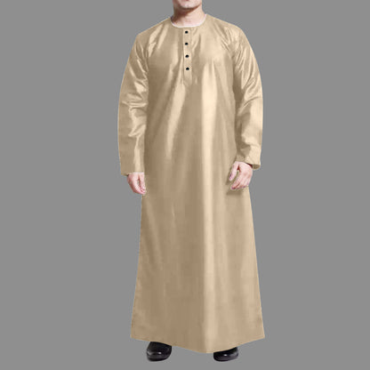 Jubah Kurta Pria Muslim laki laki Casual Kancing Trendy