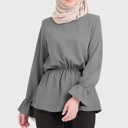 Blouse Atasan Wanita Lace Kekinian Tangan Panjang