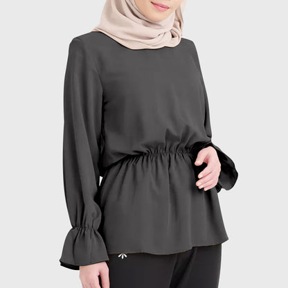 Blouse Atasan Wanita Lace Kekinian Tangan Panjang