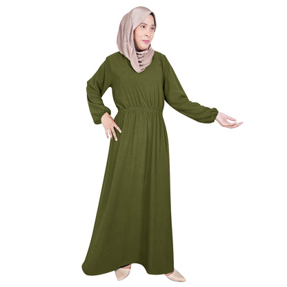 Long Women Dress Wist Fitted Style CEY Italian Crepe