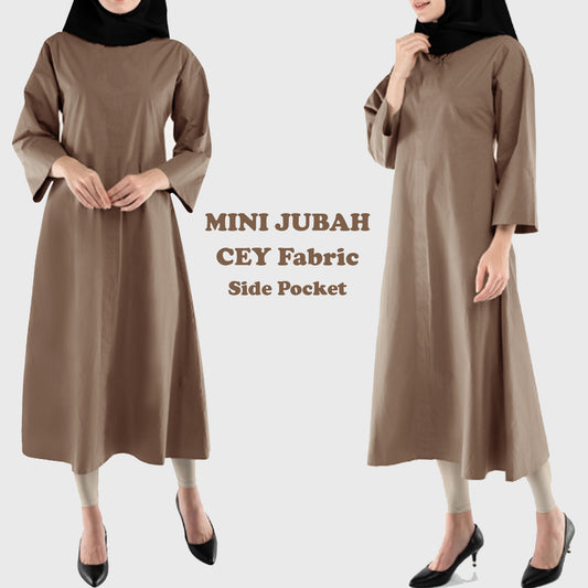 Gamis Abaya Polos 3/4, Gamis Pendek Polos Fashion Wanita