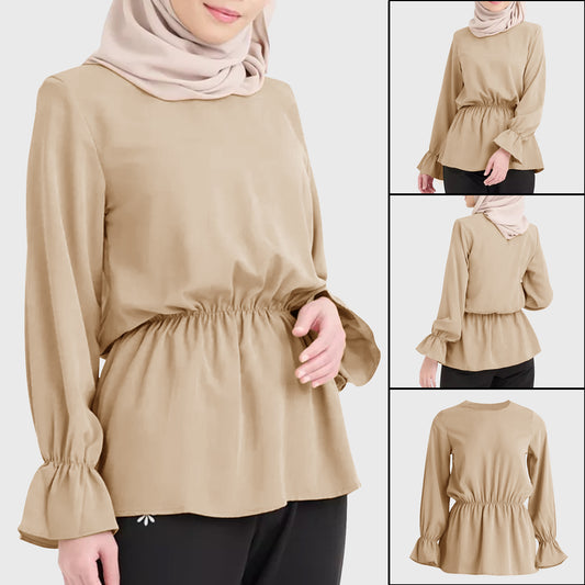Blouse Atasan Wanita Lace Kekinian Tangan Panjang