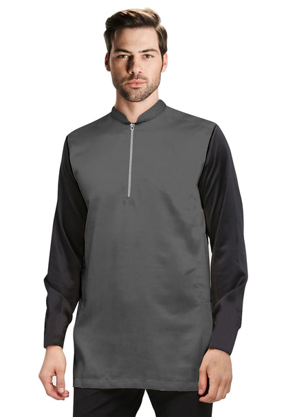 Baju Koko | Kurta Pria Muslim Sleting Depan Dua Warna Tangan Panjang