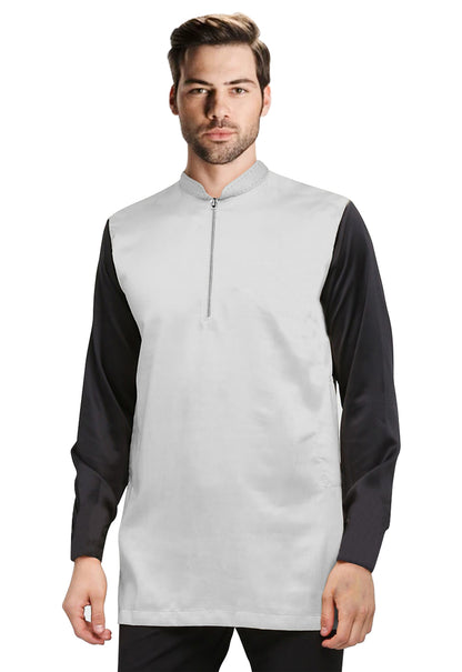 Baju Koko | Kurta Pria Muslim Sleting Depan Dua Warna Tangan Panjang