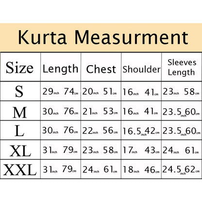 Baju Koko Kurta Pria Kerah V Cut Style Polos Tangan Panjang