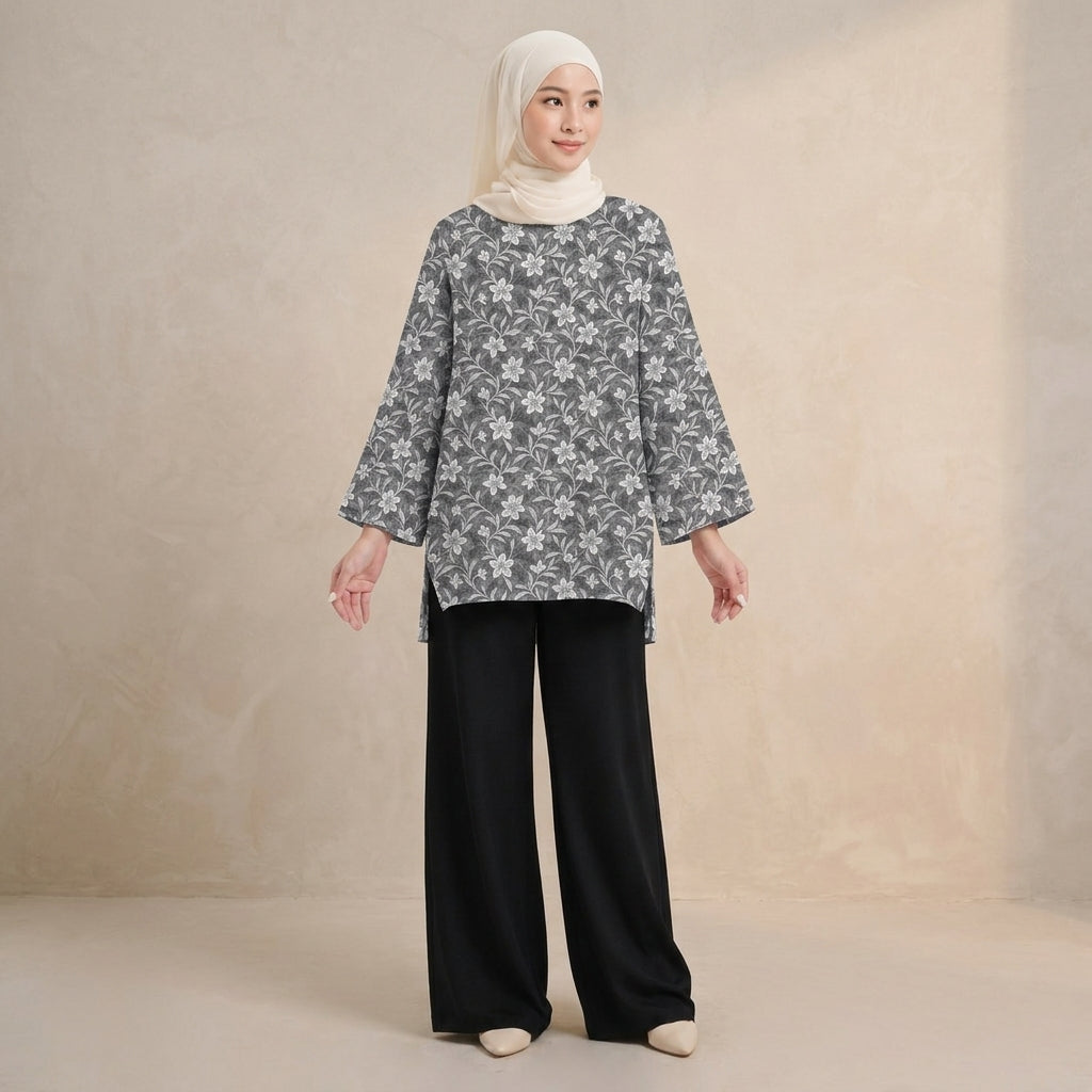 PREMIUM FLORAL PRINTED MINI BLOUSE