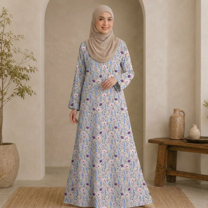 PREMIUM MODERN BOTANICAL PRINTED MUSLIMAH JUBAH
