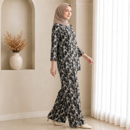 PREMIUM ABSTRACT & FLORAL PRINTED 2-PIECE SET