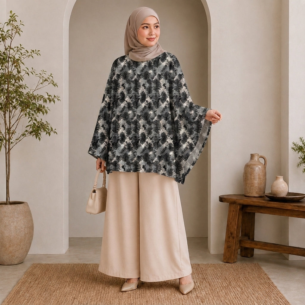 PREMIUM MODERN ABSTRACT & FLORAL PRINTED MINI KAFTAN