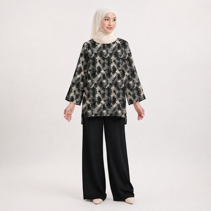 PREMIUM MODERN ABSTRACT & FLORAL PRINTED MINI BLOUSE