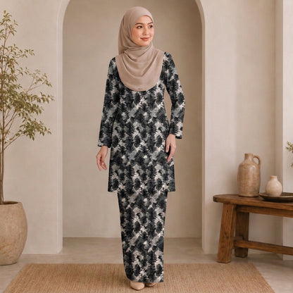 PREMIUM ABSTRACT & FLORAL PRINTED KURUNG