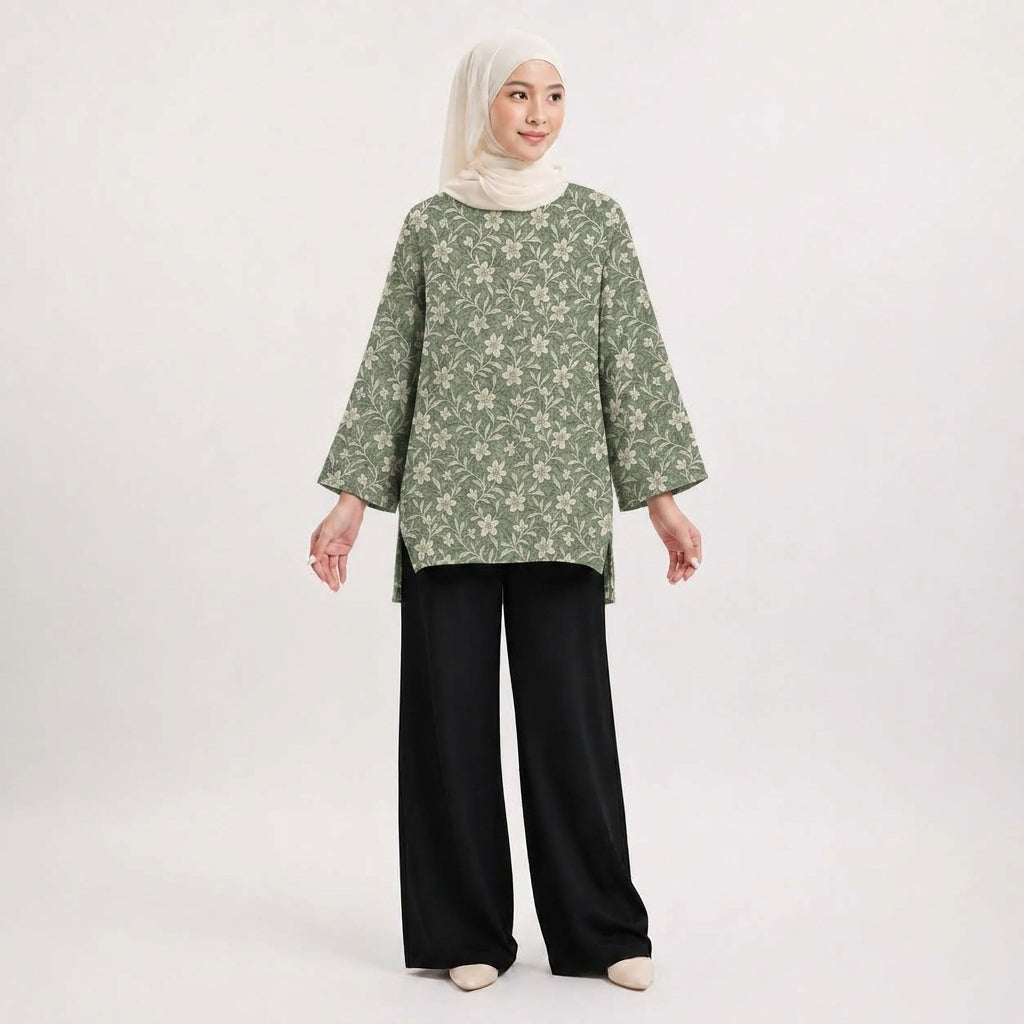 PREMIUM FLORAL PRINTED MINI BLOUSE