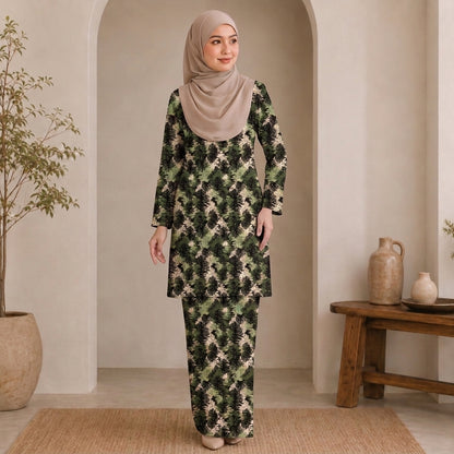 PREMIUM ABSTRACT & FLORAL PRINTED KURUNG
