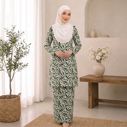 PREMIUM ABSTRACT GRAPHIC PRINTED KURUNG